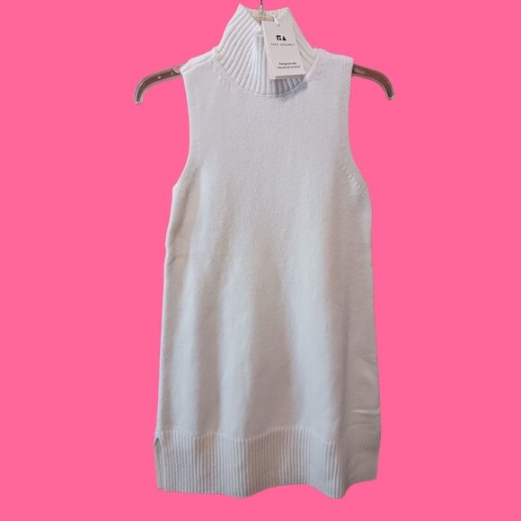 Free Assembly Womens Sleeveless Turtleneck Sweater Dress Wht XSmall - Picture 3 of 12